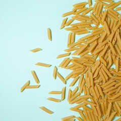 Penne pasta background. Pasta Penne texture background.