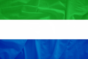 Sierra Leone flag with 3d effect