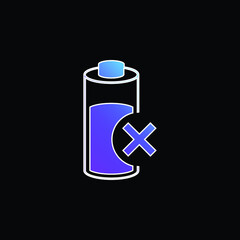 Battery blue gradient vector icon