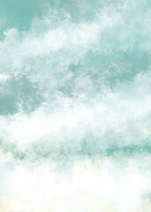 Light green sky  watercolor background.abstract watercolor background, vector illustration