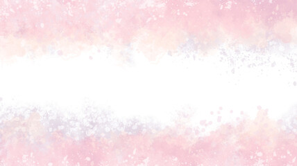 Abstract sweet pink watercolor background with space for text for card design.