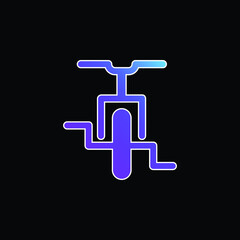 Bicycle blue gradient vector icon