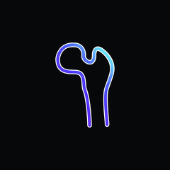 Bone Structure Tip blue gradient vector icon