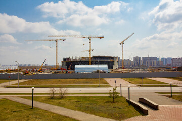 Construction of the sports complex of the stadium. Sport development concept.