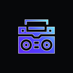 Boombox blue gradient vector icon
