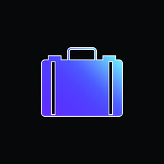 Briefcase blue gradient vector icon
