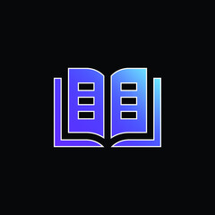 Book blue gradient vector icon