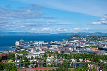 Abandoned Norwegian wooden houses in the fjord landscapes