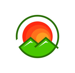Mountain logo design illustration vector eps format , suitable for your design needs, logo, illustration, animation, etc.
