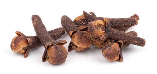 dried cloves isolated on white background close up