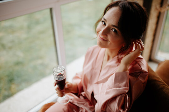 woman drinking wine
