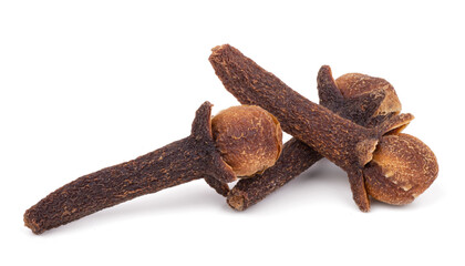 dried cloves isolated on white background close up