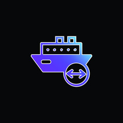 Boat Length blue gradient vector icon