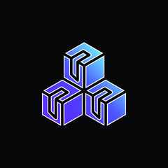 Box blue gradient vector icon
