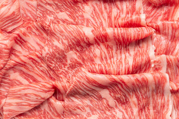 premium Japanese meat sliced wagyu marbled beef like background