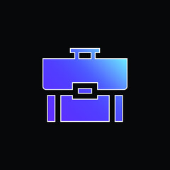 Briefcase blue gradient vector icon