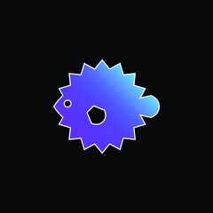 Blowfish blue gradient vector icon