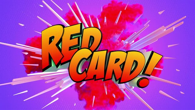 Awesome exploding Red Card Football message in 4K