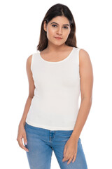 Obraz premium Young Indian woman lifestyle wearing casual wear