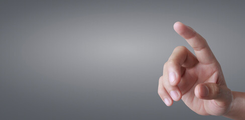 Hands touching button screen interface global connection customer networking