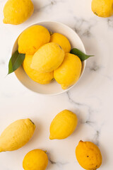A group of lemon on a white background