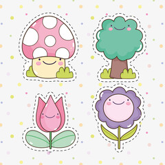 kawaii garden icons