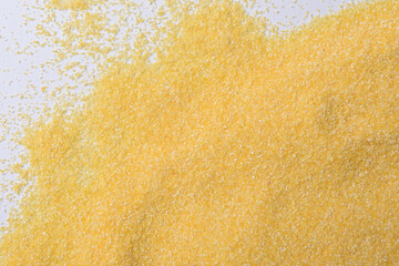 grainy cornmeal texture on white background