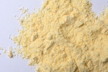 fine cornmeal texture on white background