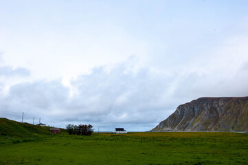 Obraz premium Norwegian fjord landscapes from the mountains and the sea