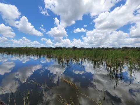 clouds over the lake
