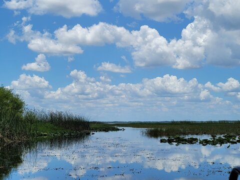 clouds over the lake