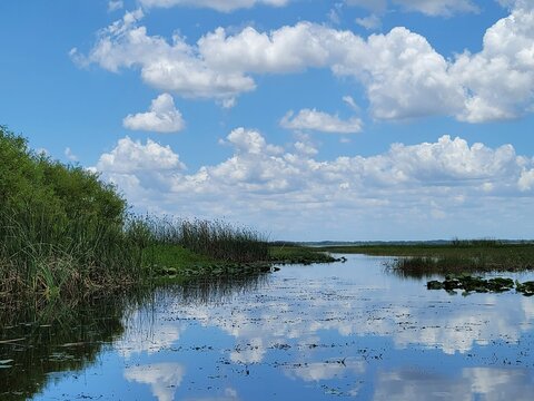 clouds over the lake