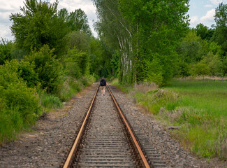 Schienenstrecke der Eisenbahn