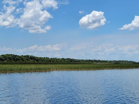 clouds over the lake