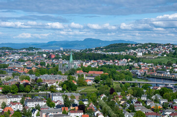 Norwegian fjord landscapes from the mountains and the sea