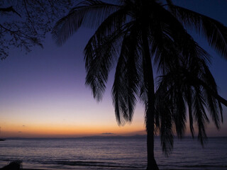 sunset in Costa Rican beach