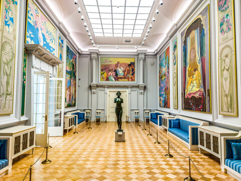 The State Hermitage museum. General Staff building. "The story of Psyche", the reconstruction of the music room interior of the mansion of Ivan Morozov. St. Petersburg, Russia