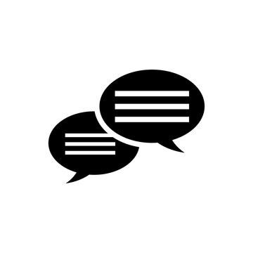 Chat box icon isolated on white background