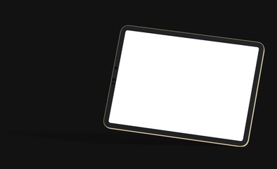 tablet pc, isolated on 3d background