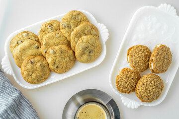 Chocolate Chip Cookies and Oatmeal Cream Pies