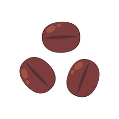 Coffee beans vector. Coffee beans on white background. free space for text.