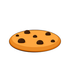 Cookie cartoon vector. Cookie vector on white background.