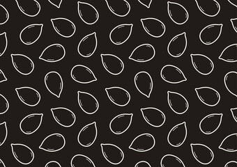 Black sesame seeds pattern wallpaper. Black sesame symbol vector.