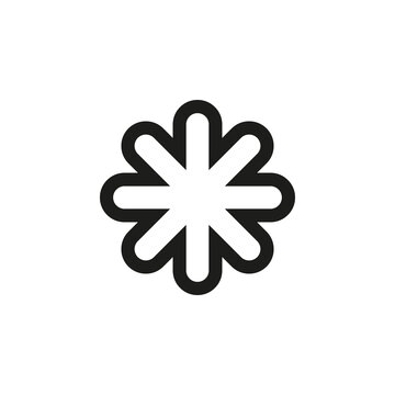 Asterisk sign icon for website and mobile UI design.