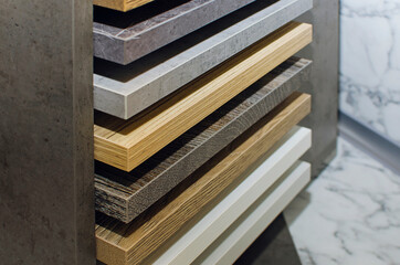 Material for the production of furniture and room renovation. Samples for clients of a furniture...