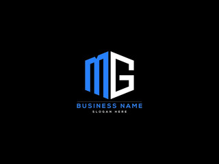 Letter MG Logo, creative mg logo icon vector for business - obrazy, fototapety, plakaty