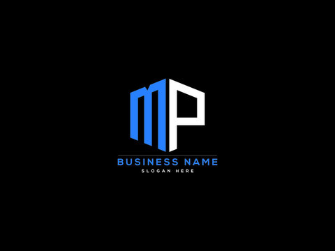 Letter MP Logo, creative mp logo icon vector for business