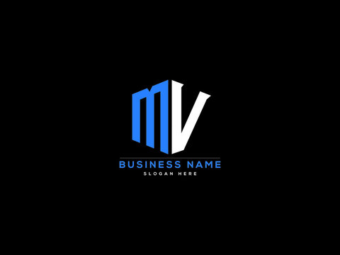 Letter MV Logo, creative mv logo icon vector for business
