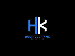 Letter HK Logo, creative hk logo icon vector for business - obrazy, fototapety, plakaty