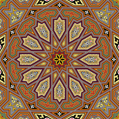 Traditional Islamic Design, Seamless pattern, vector illustration Islamic Mosaic Design, seamless wallpaper